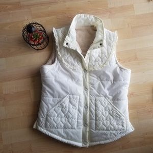 Roxy Beige Vest Junior styled hearts Size L
